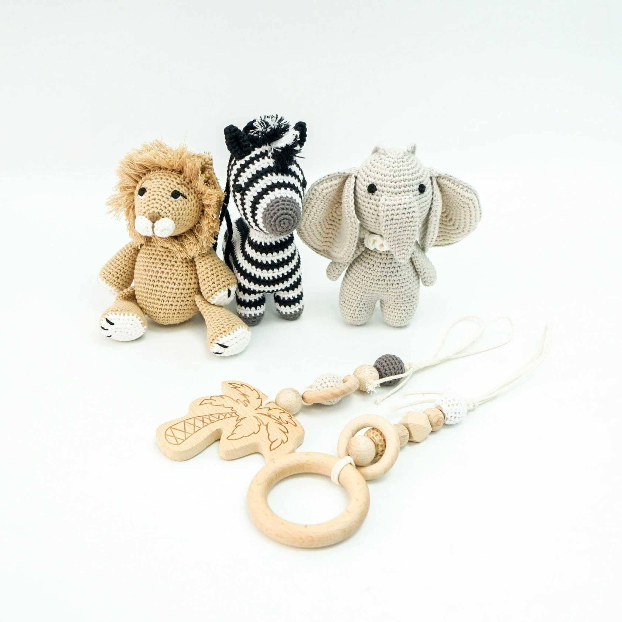 Handmade Crochet Toys For Baby Gym | Safari