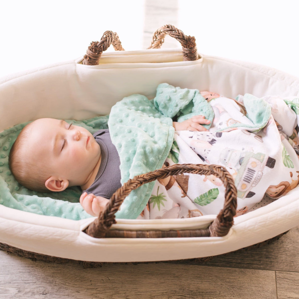 Premium Baby & Toddler Minky Blanket - Safari