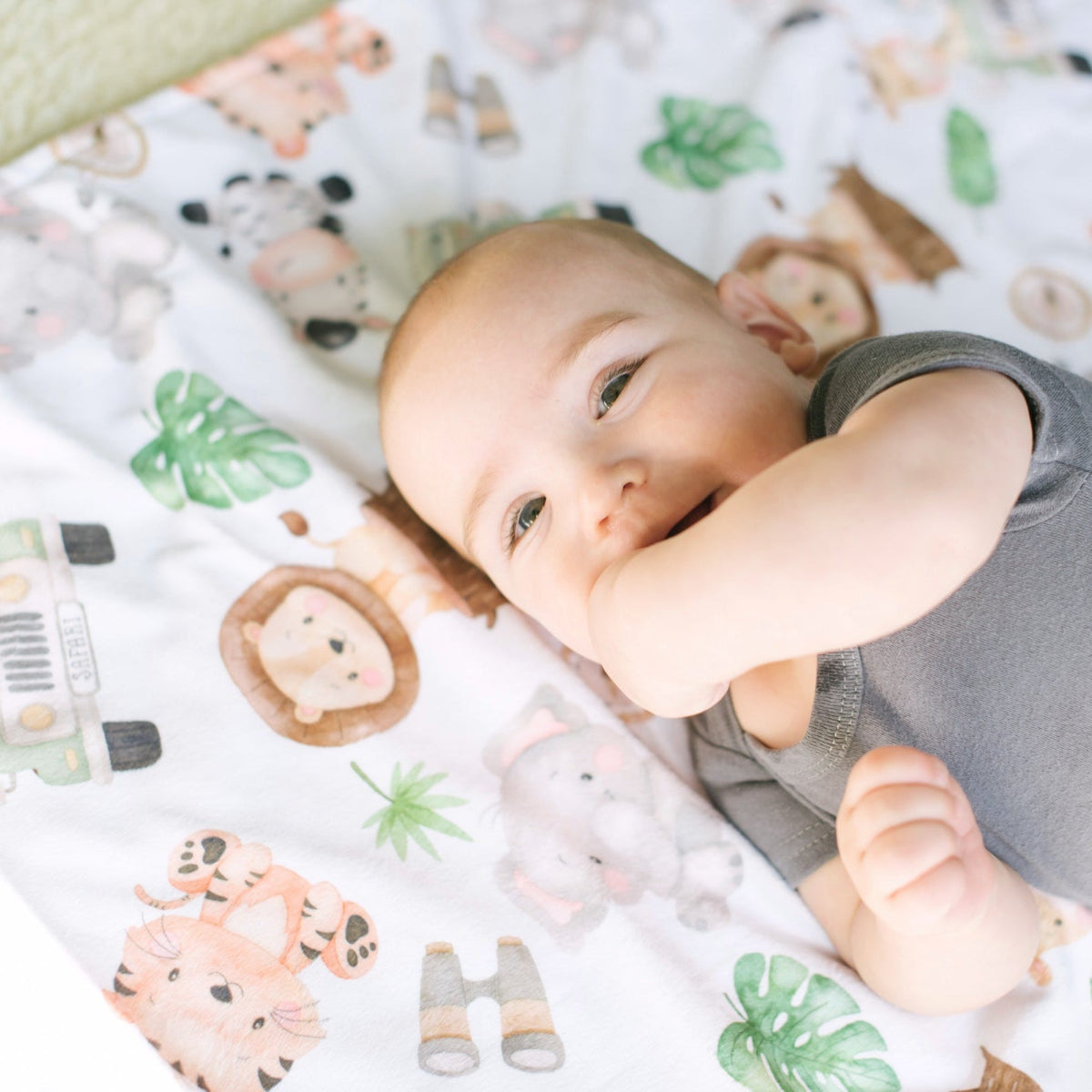 Premium Baby & Toddler Minky Blanket - Safari