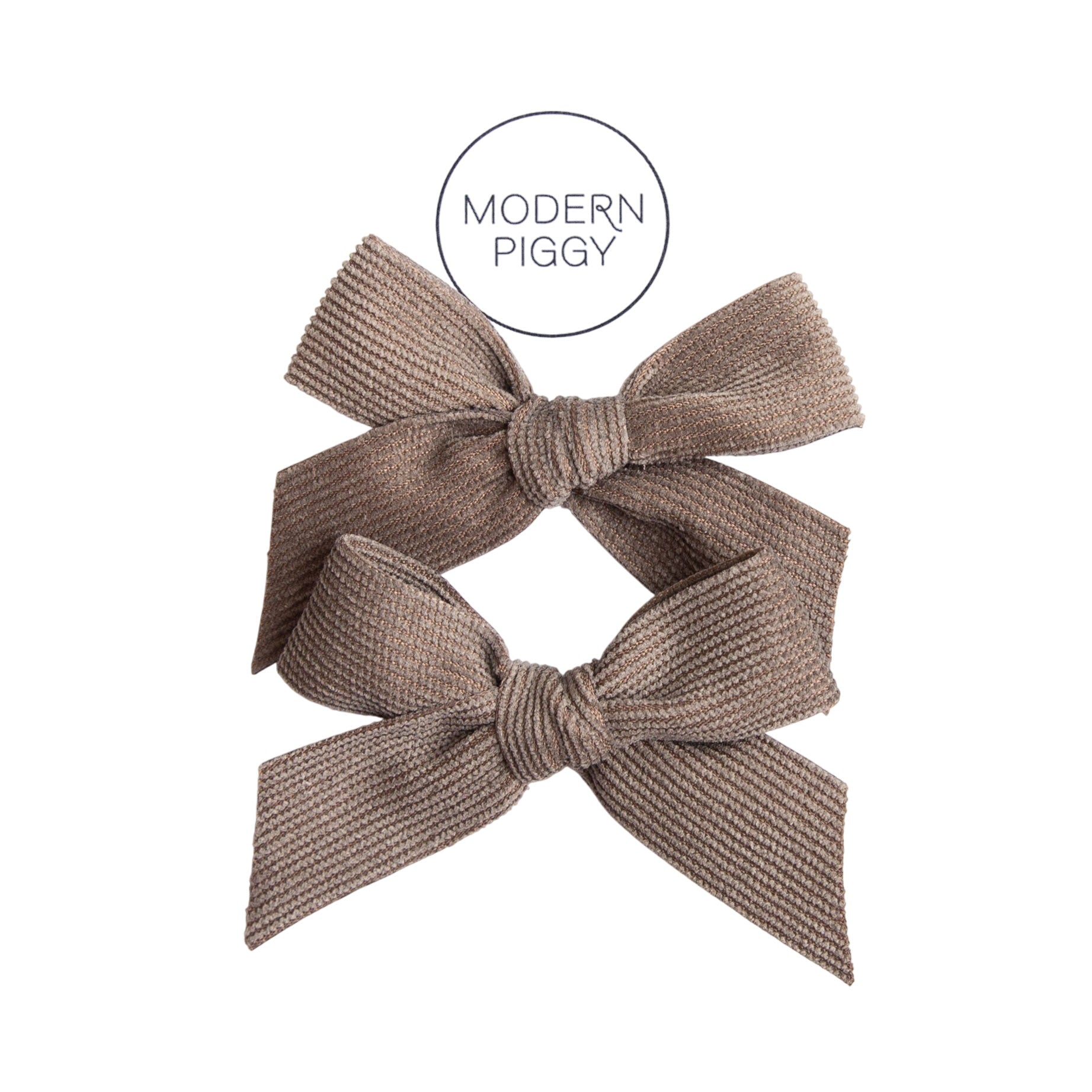 Fern | Pigtail Set - Corduroy Ribbon Bow