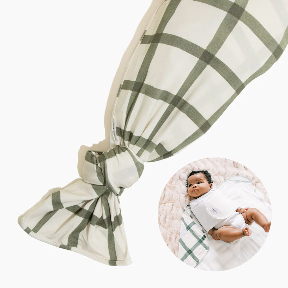 Sage Windowpane Swaddle Ii