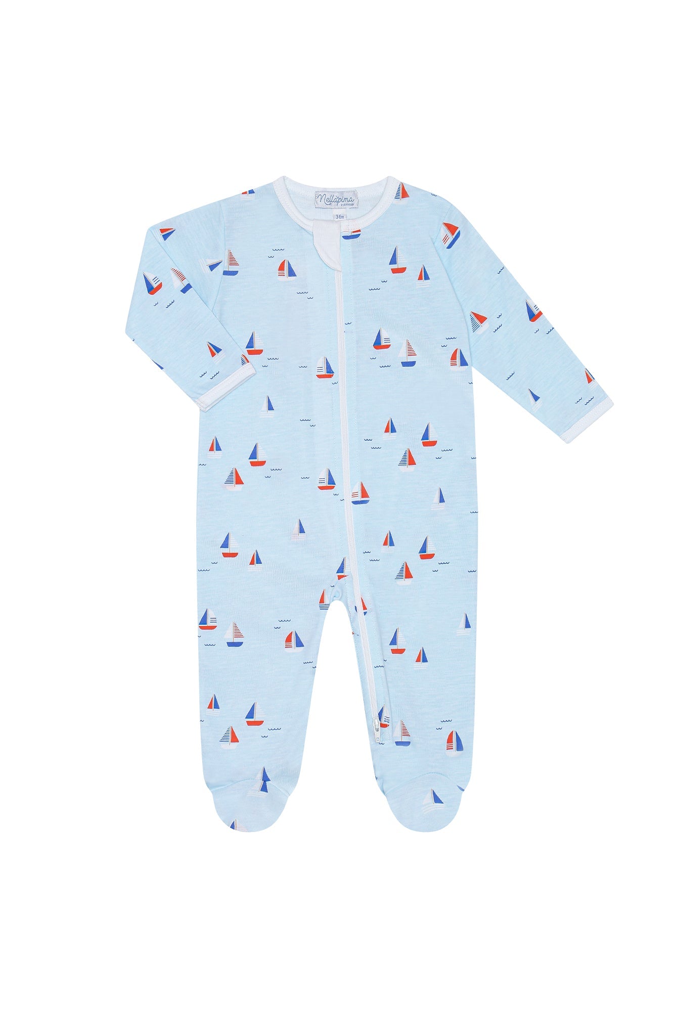 Sailing Boats Zipper Footie