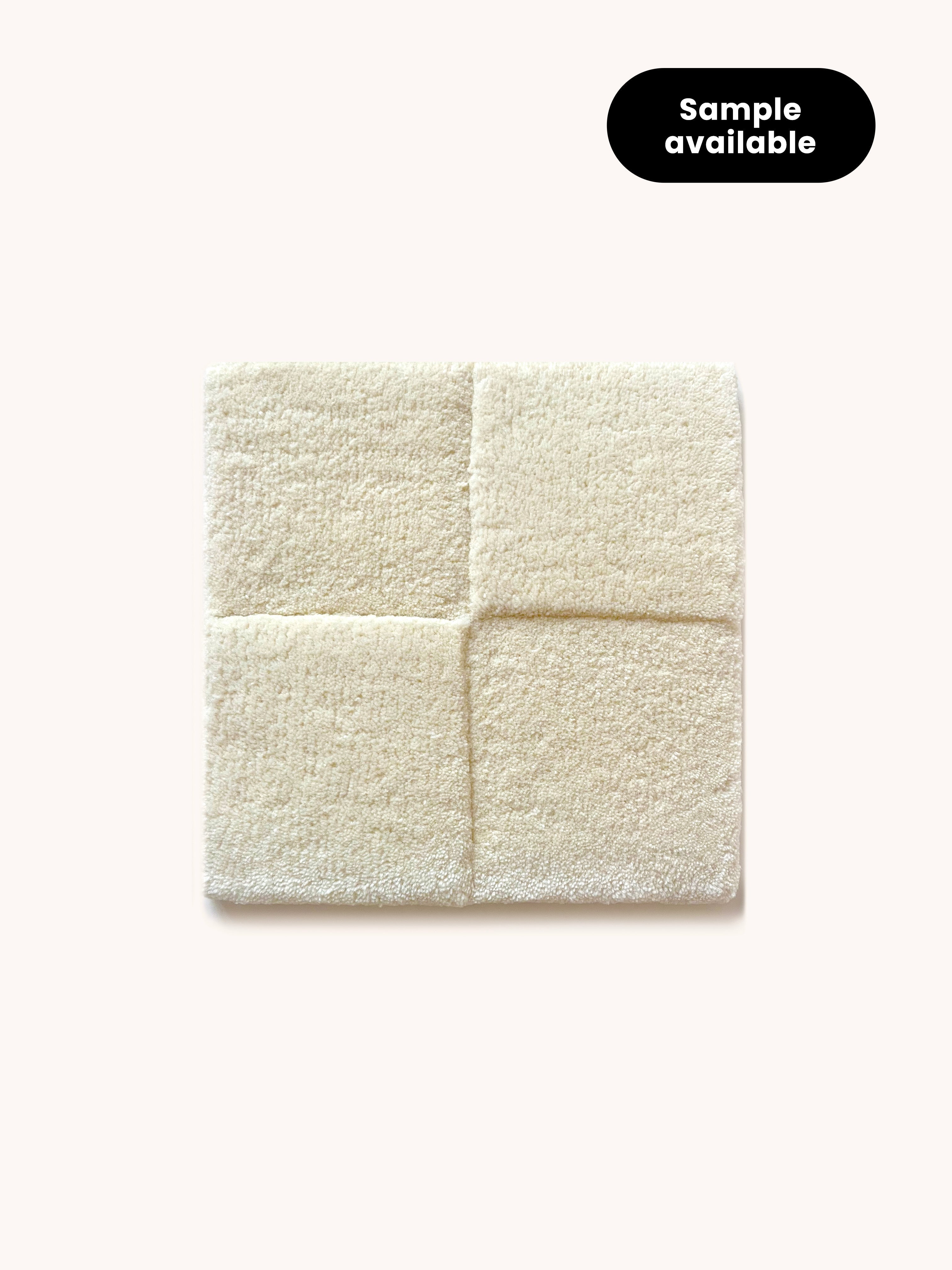 Rug Checkerboard Off White 6.6 X 9.8 Ft