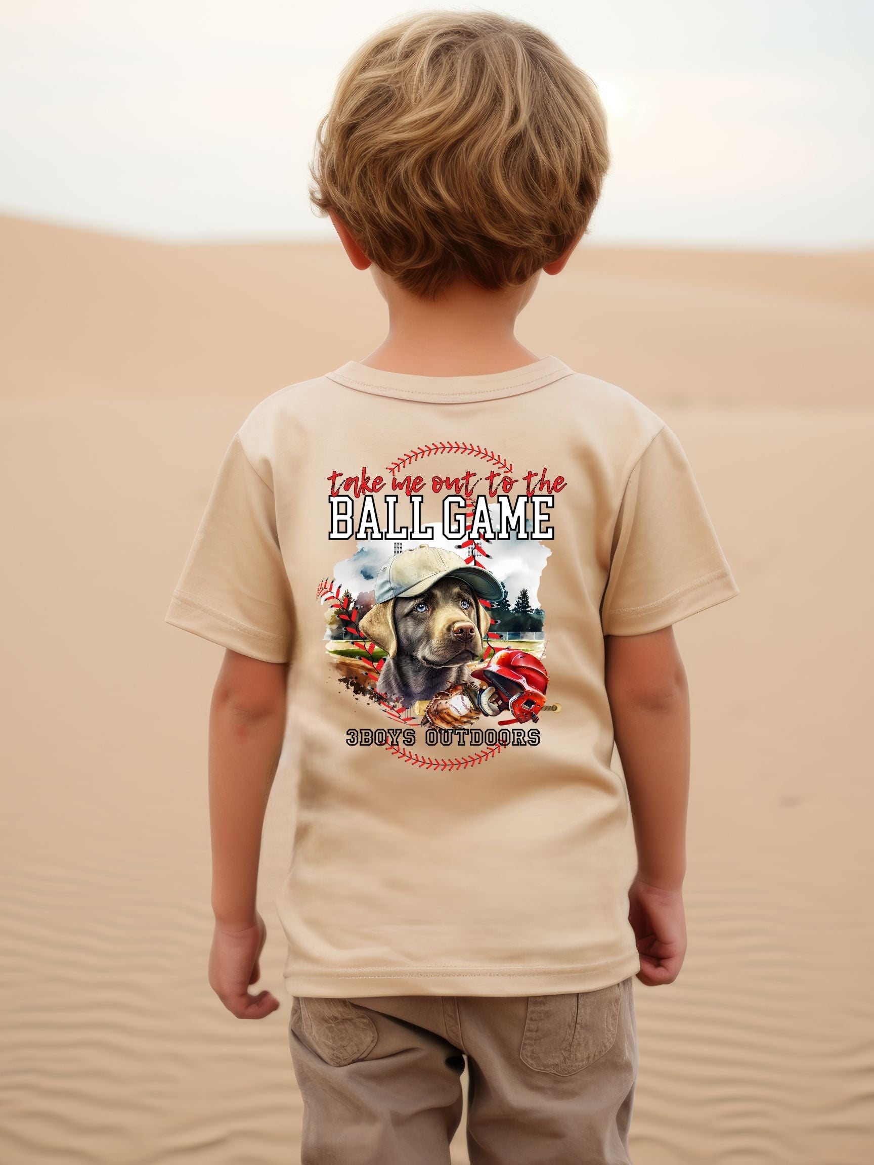 3boys Outdoors Take Me Out To The Ballgame Dog