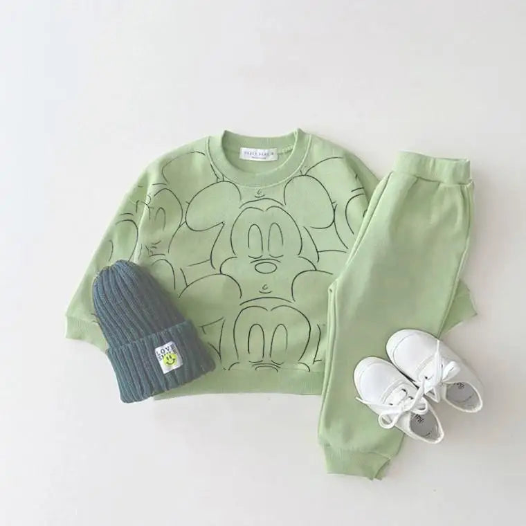 2-piece Cartoon Sweatshirt And Pants Tracksuit Set For Children Multivariant