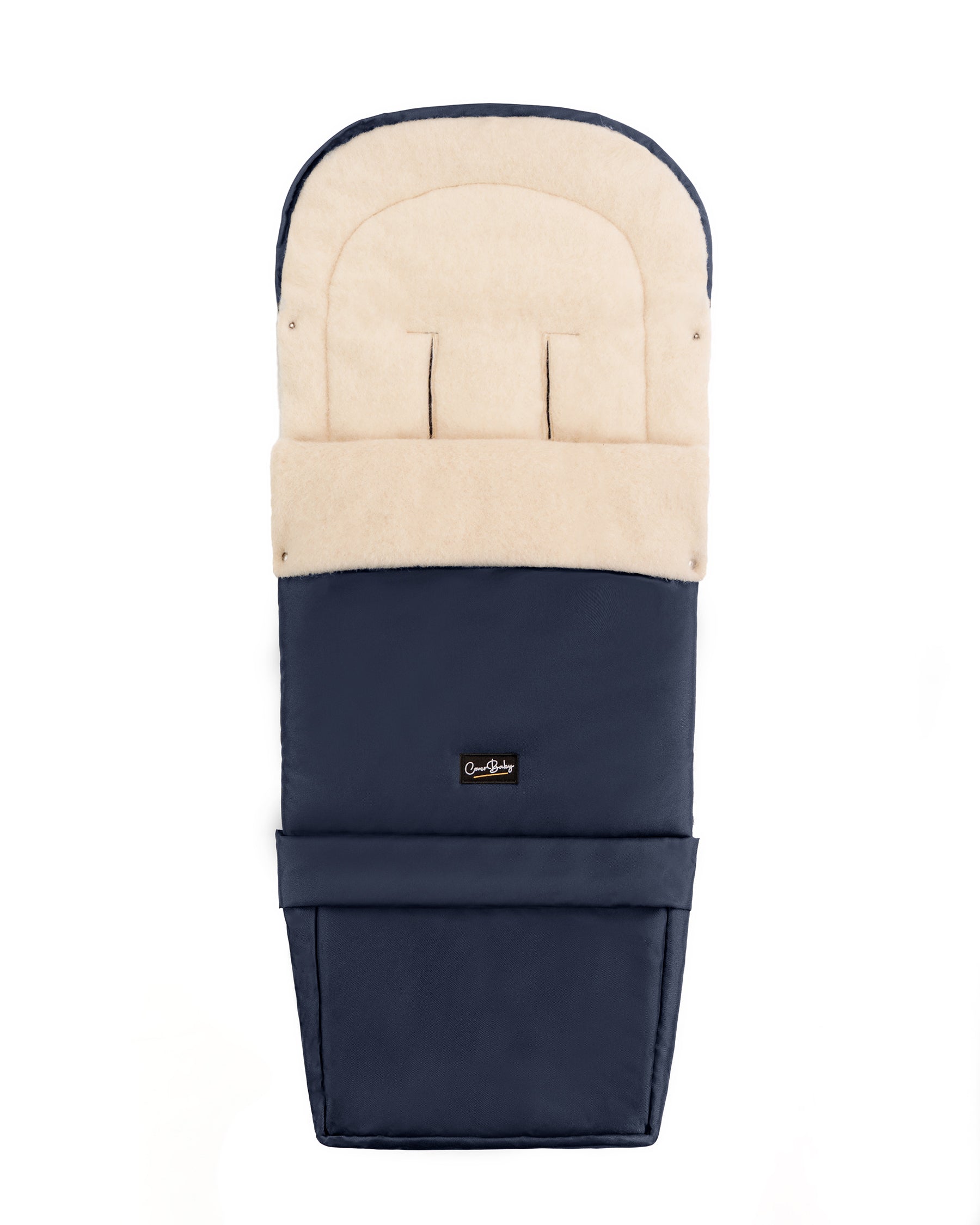 Navy Organic Wool Adjustable Footmuff
