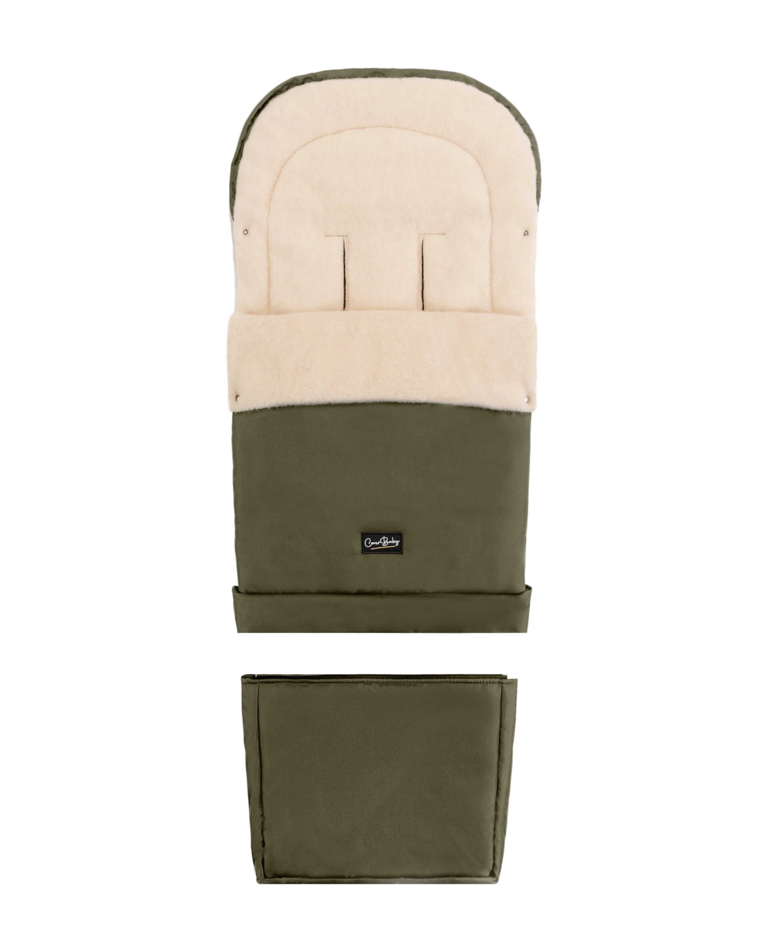 Olive Organic Wool Adjustable Footmuff