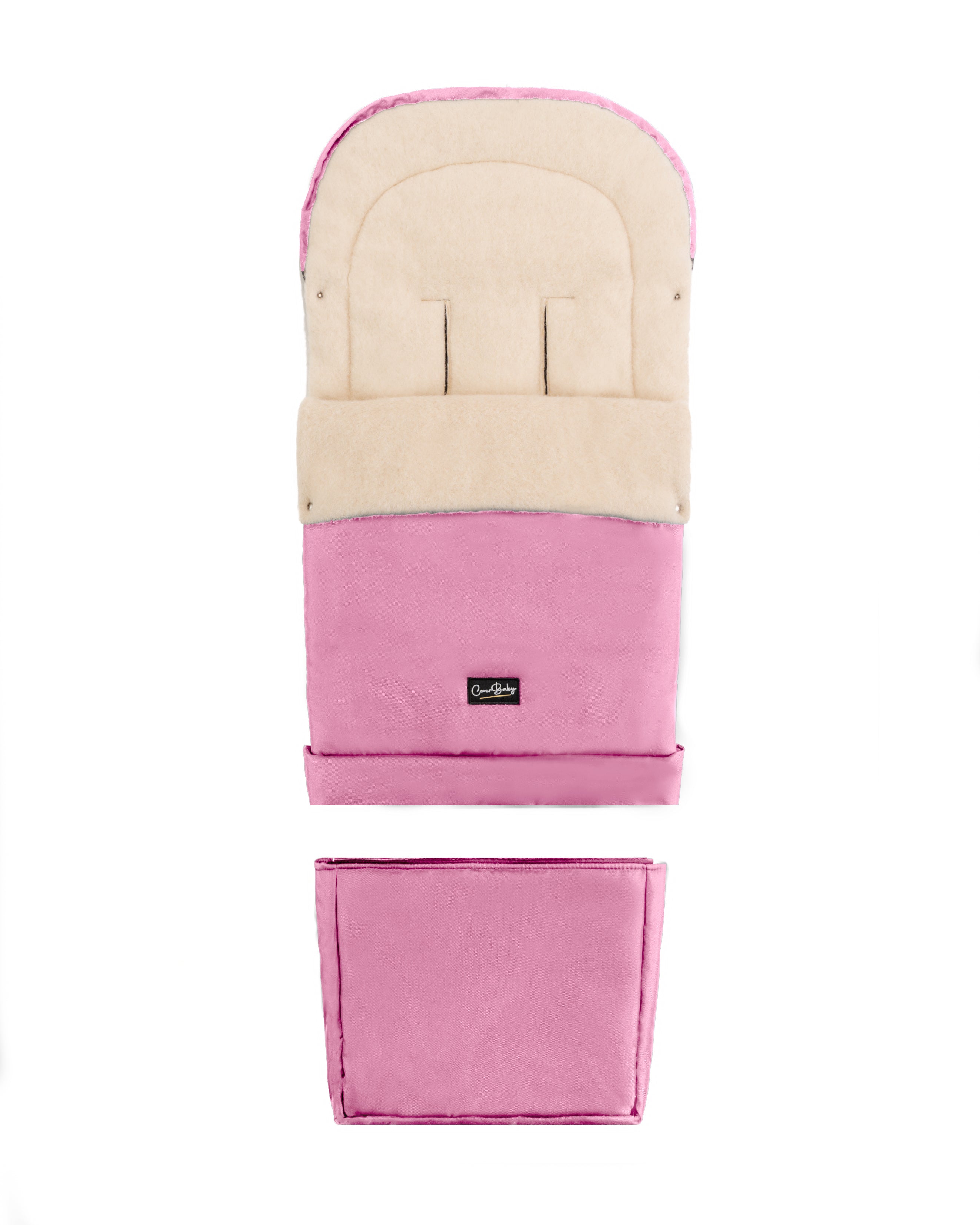 Pink Organic Wool Adjustable Footmuff