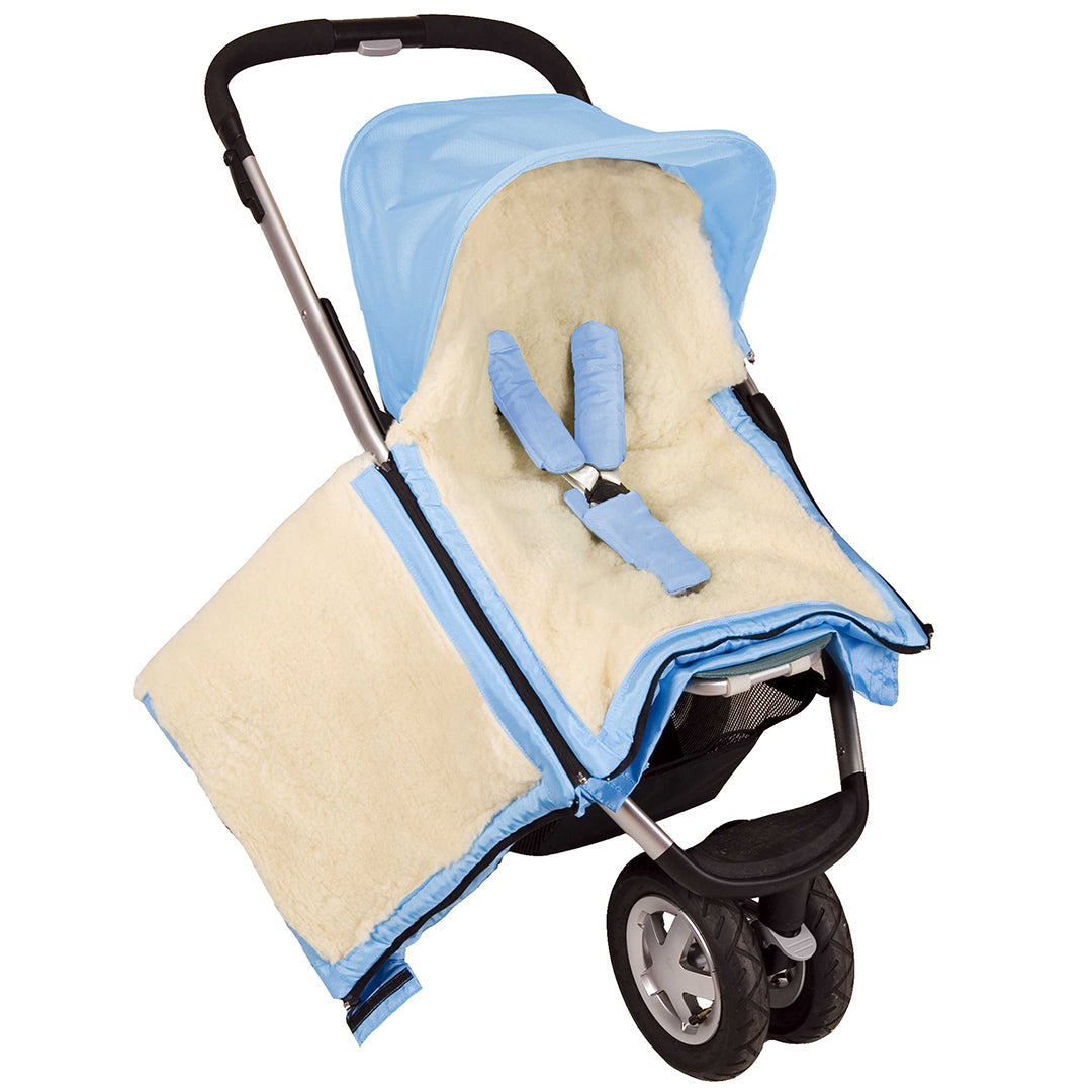 Gray Organic Wool Adjustable Footmuff