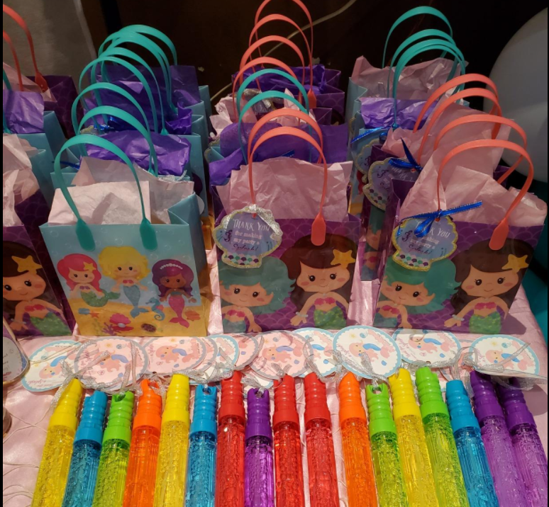 Mermaid Party Favor Bags Treat Bags - Set Of 6 Or 12