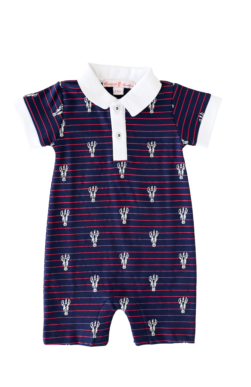 Lobster Stripe Romper