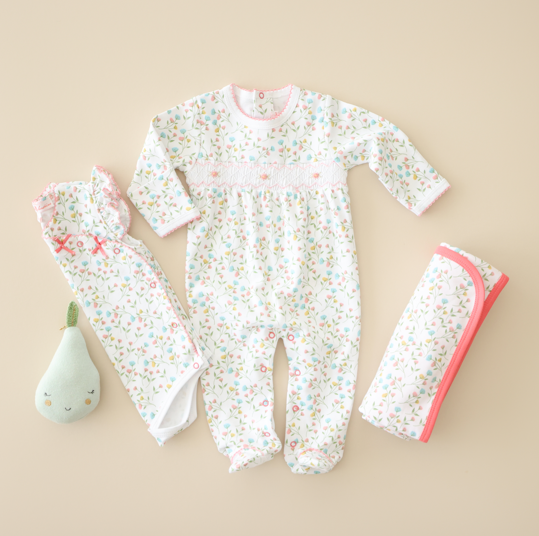 Pink Arabella Onesie With Bows