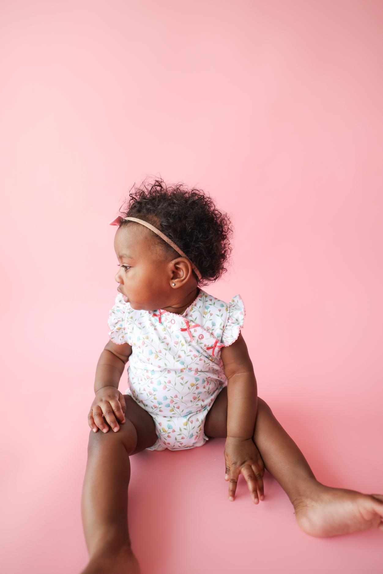 Pink Arabella Onesie With Bows