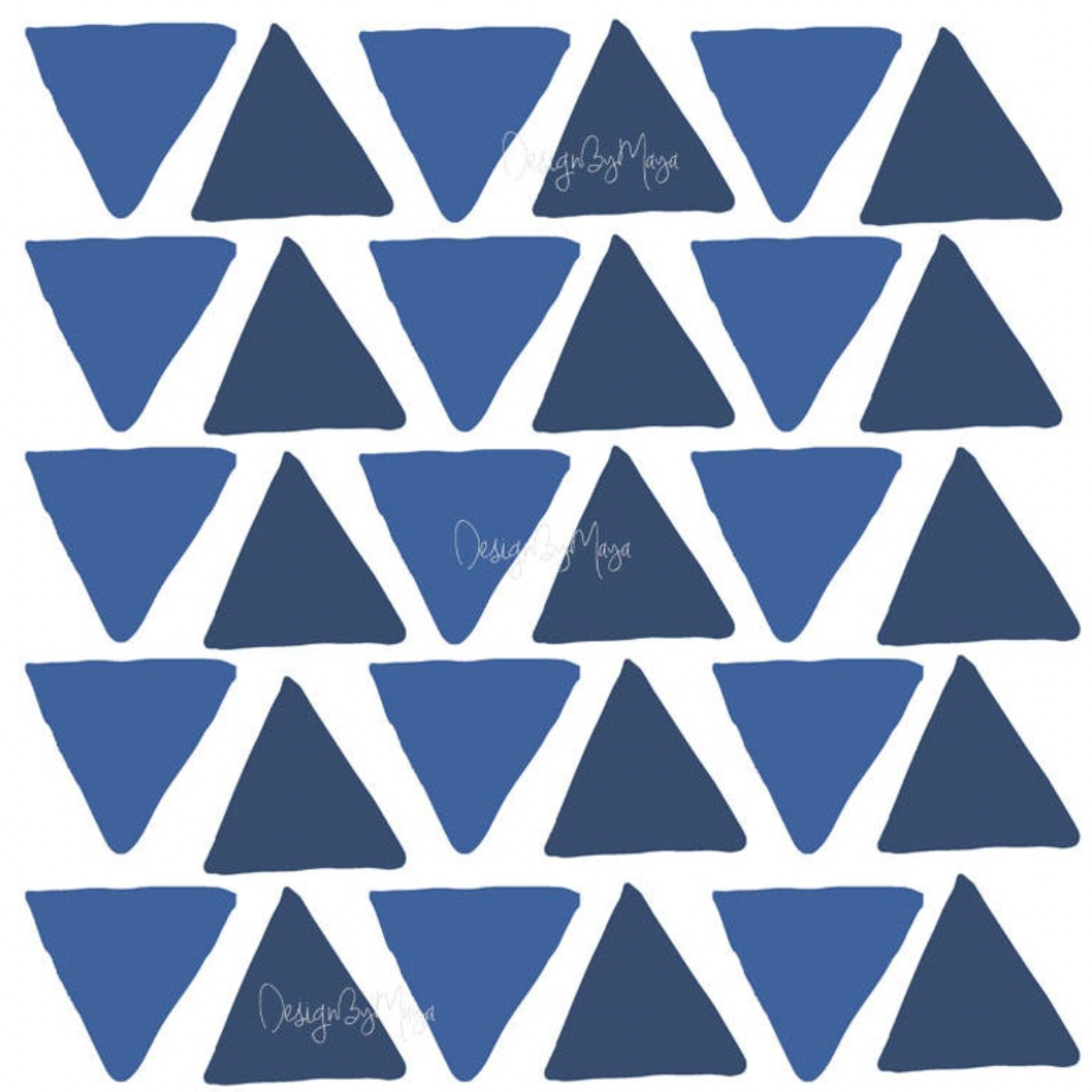 Abstract Equilateral Triangles - Fabric Nursery Wall Art Decals