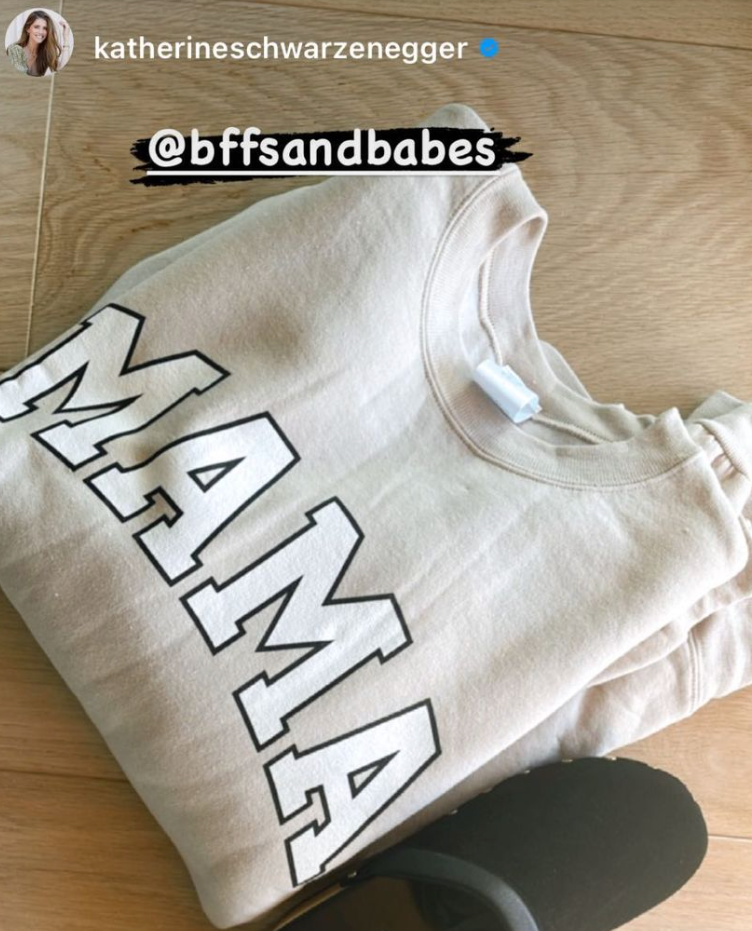 Collegiate Mama ♡ Beige Printed Mama Sweatshirt