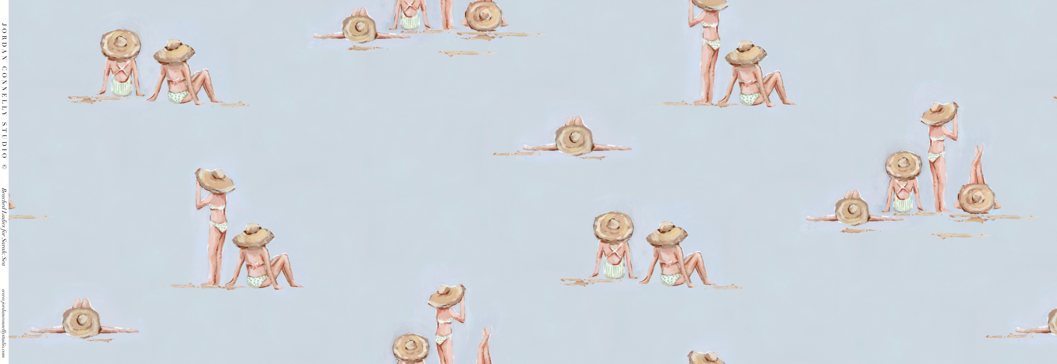 Beached Ladies In Sea Wallpaper
