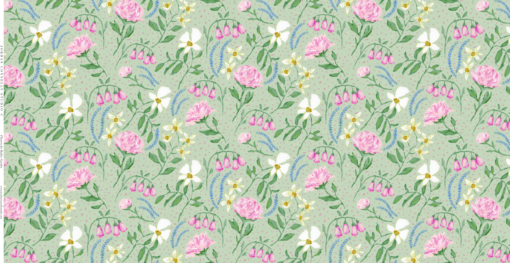 Flowers For Bailey In Melon- Fabric