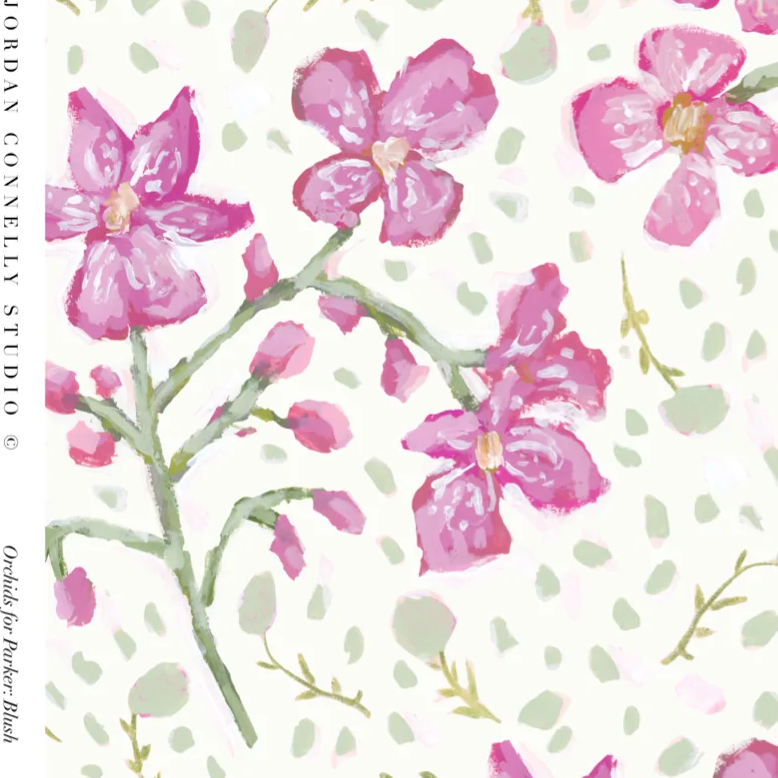 Orchids For Parker In Cream Fabric Swatch