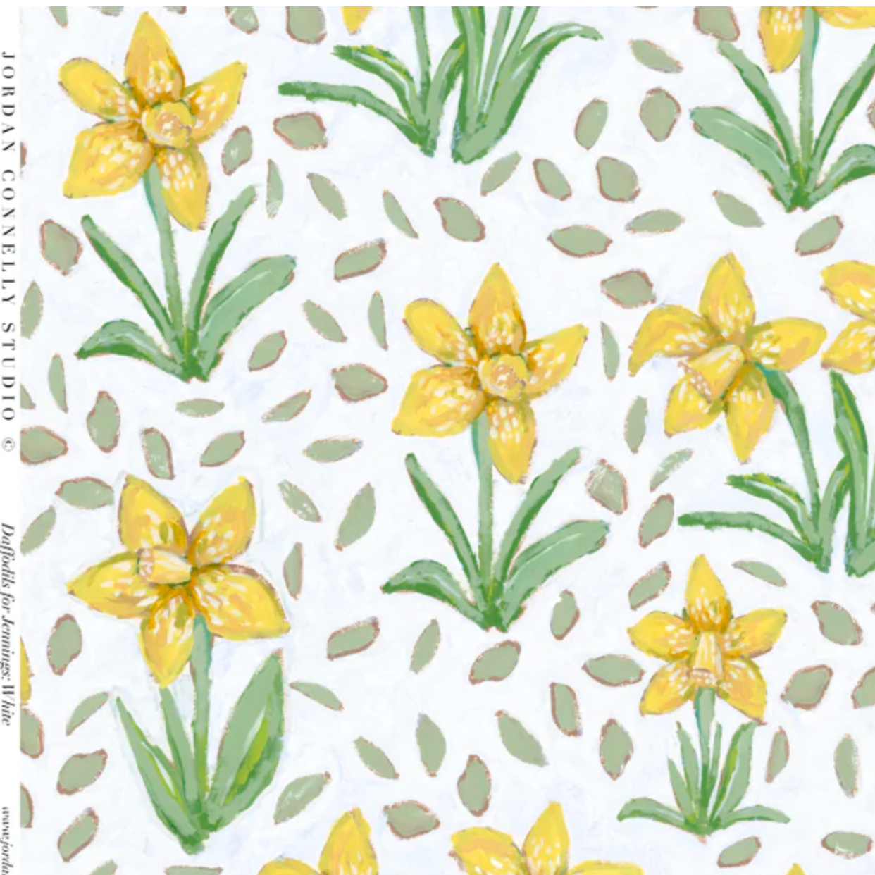 Daffodils For Jennings In White Wallpaper