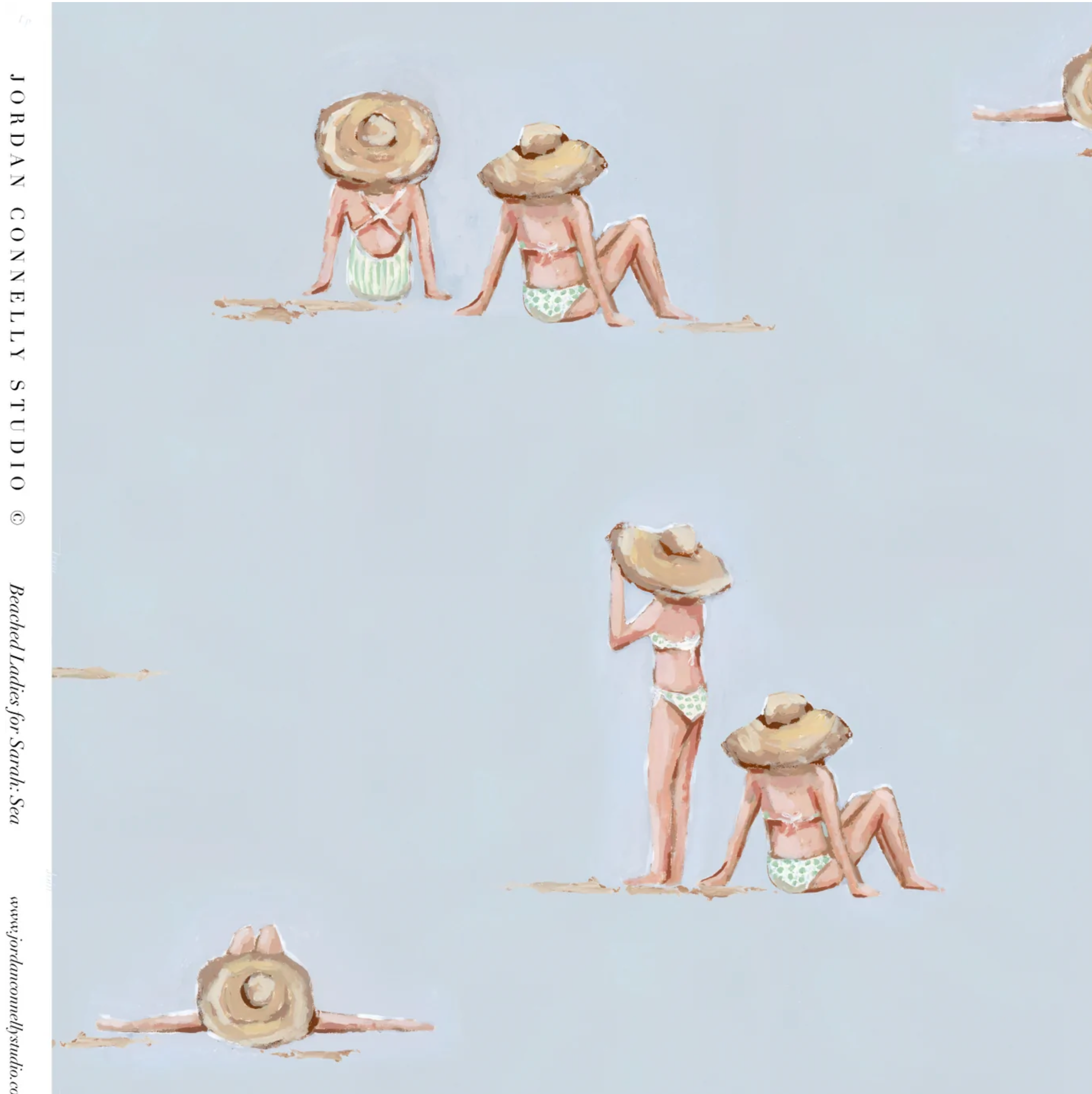 Beached Ladies In Sea Wallpaper