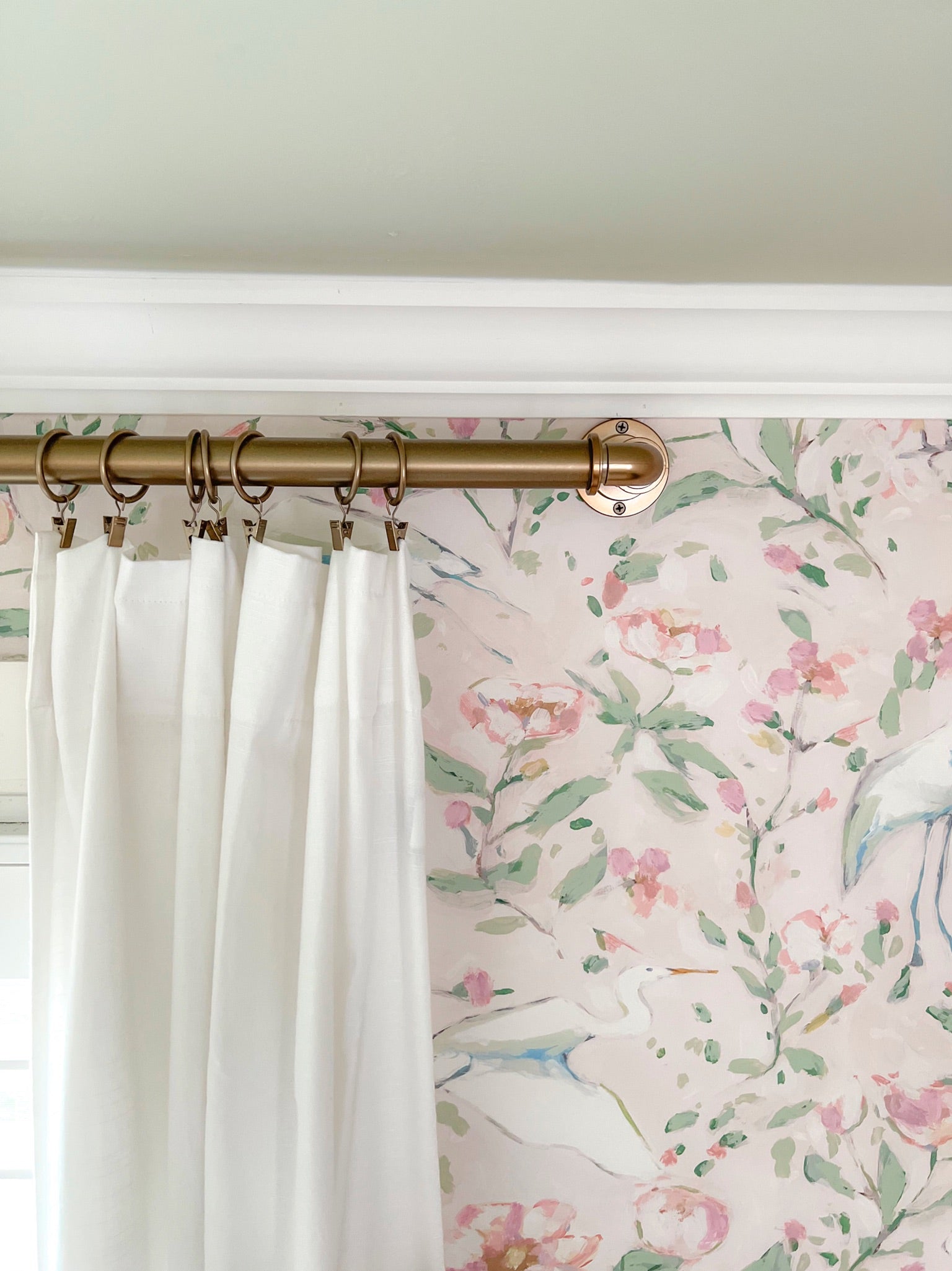 Egrets For Hadley In Blush Wallpaper