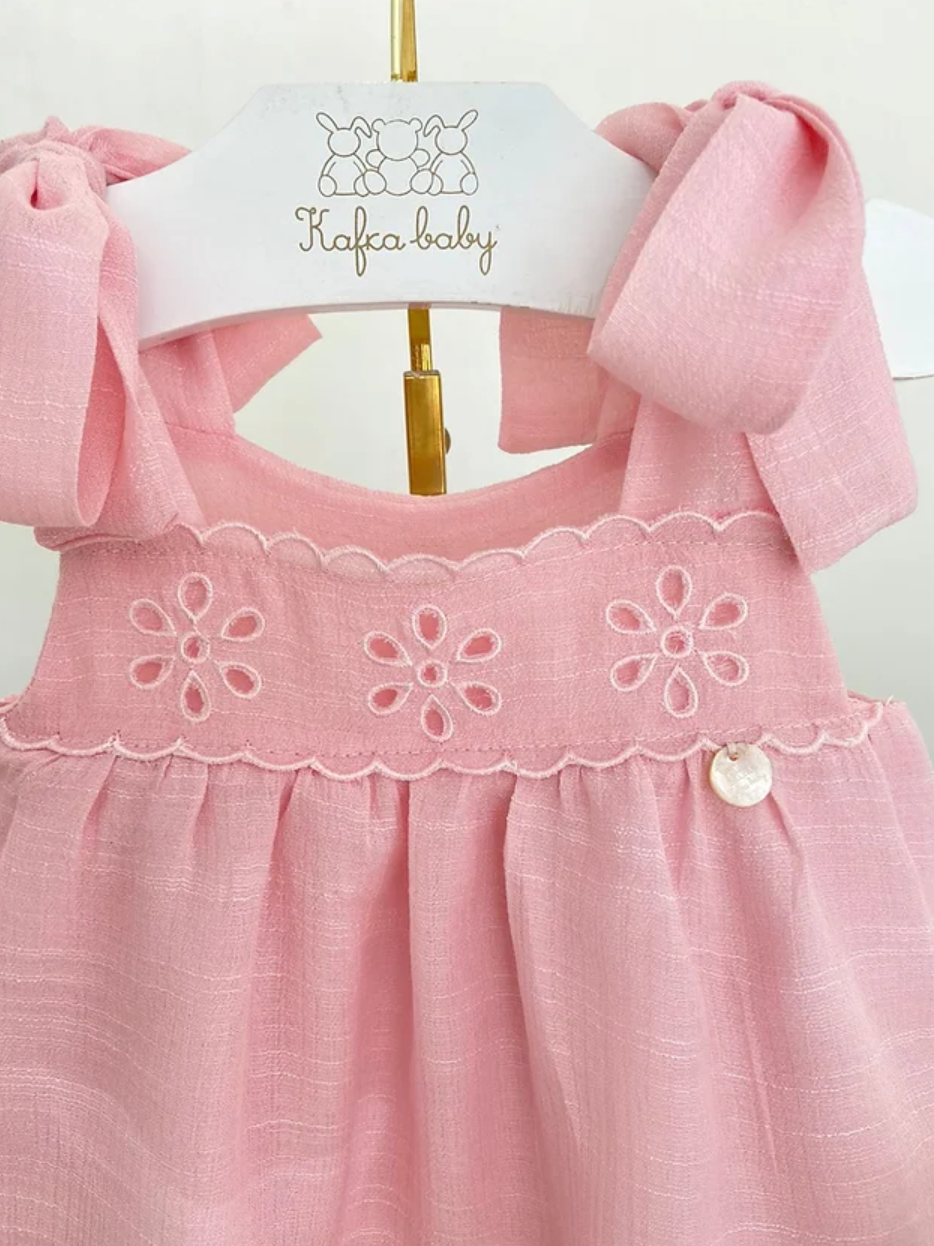 Pale Pink Cotton Voile Dress