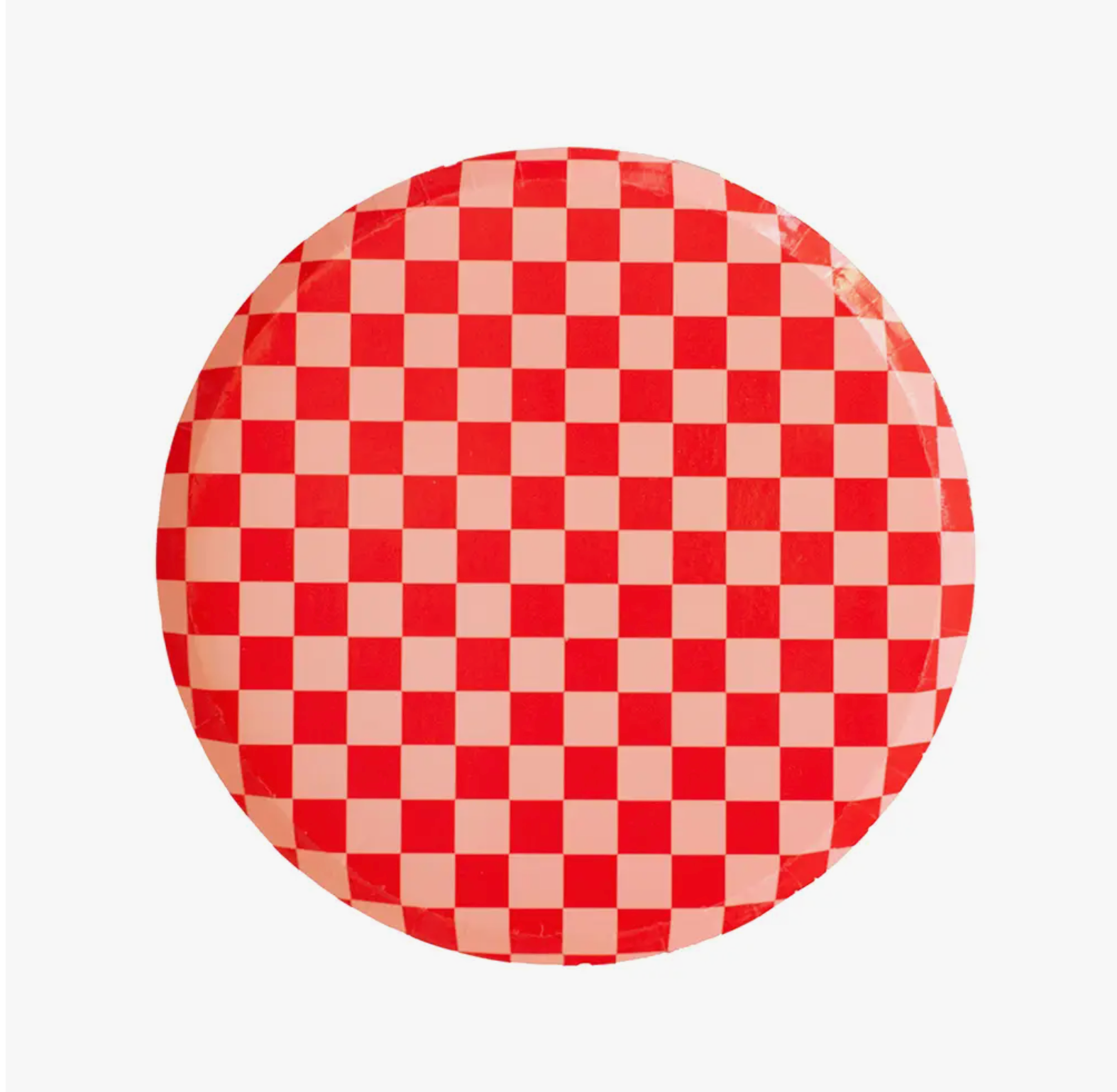 Red Check Large Dinner Plates For Valentine's Day