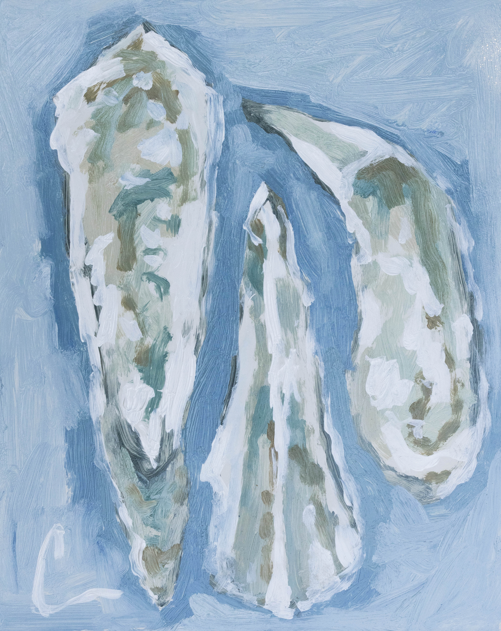 Blue Sea Oyster Print