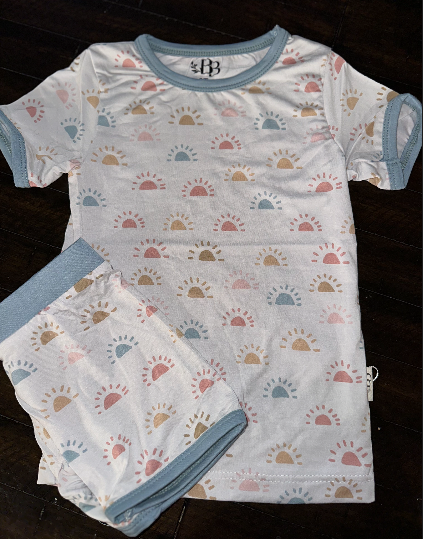 Pastel Sunshine Bamboo Short Sleeve 2 Pc Set