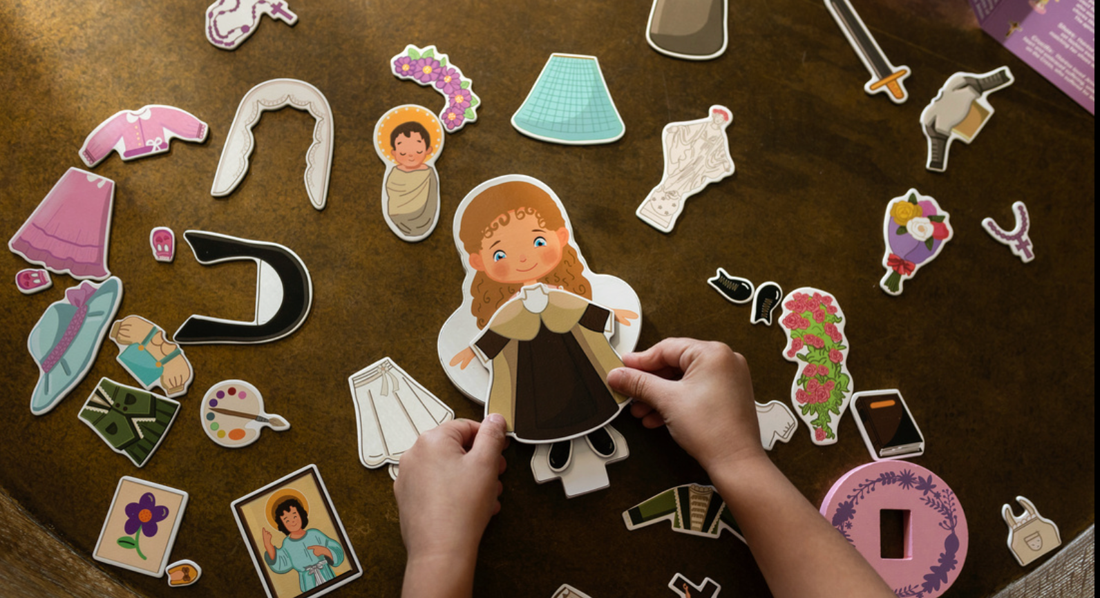 My Saint Thérèse, A Magnetic Wooden Dress-up Doll Set
