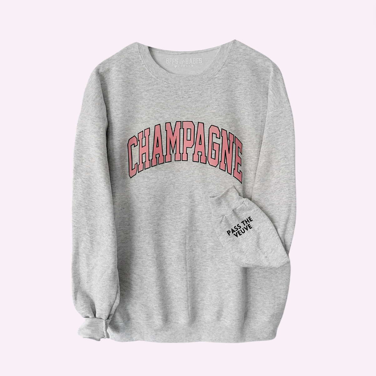 Champagne ♡ Sweatshirt With Customizable Cuff