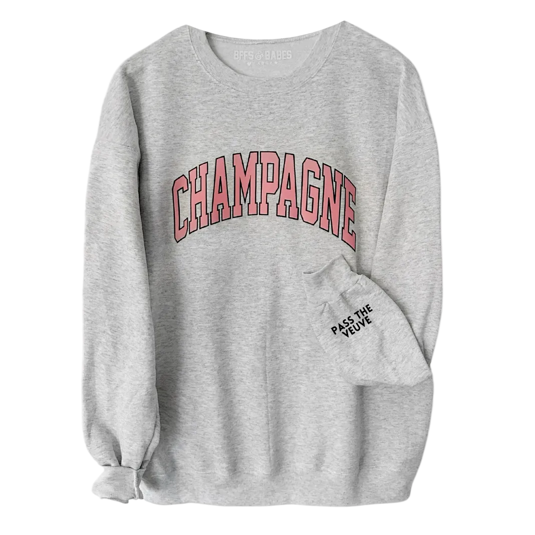 Champagne ♡ Sweatshirt With Customizable Cuff