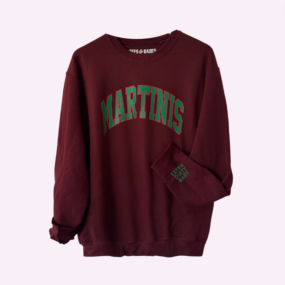 Martinis ♡ Sweatshirt With Customizable Cuff