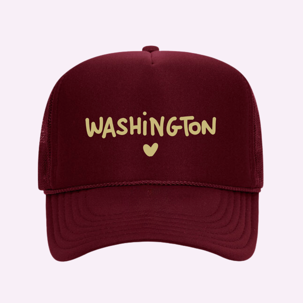 I Love Washington ♡ Printed Trucker Hat
