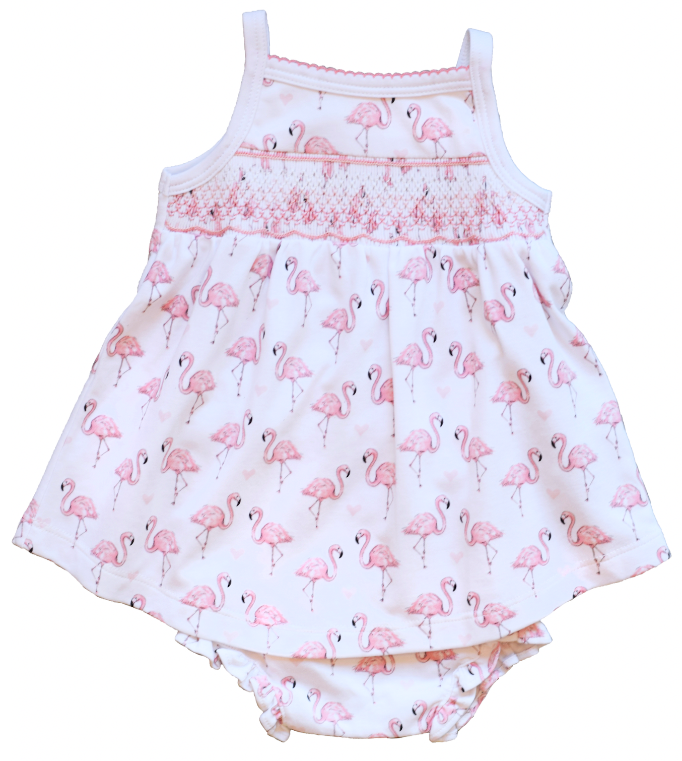 Pink Flamingo Smocked Dress