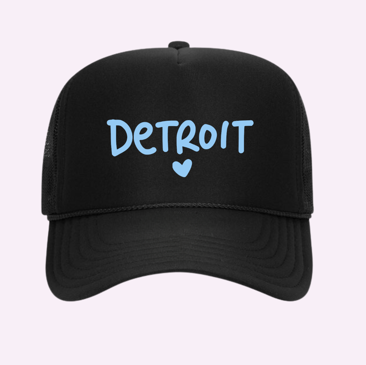 I Love Detroit ♡ Printed Trucker Hat