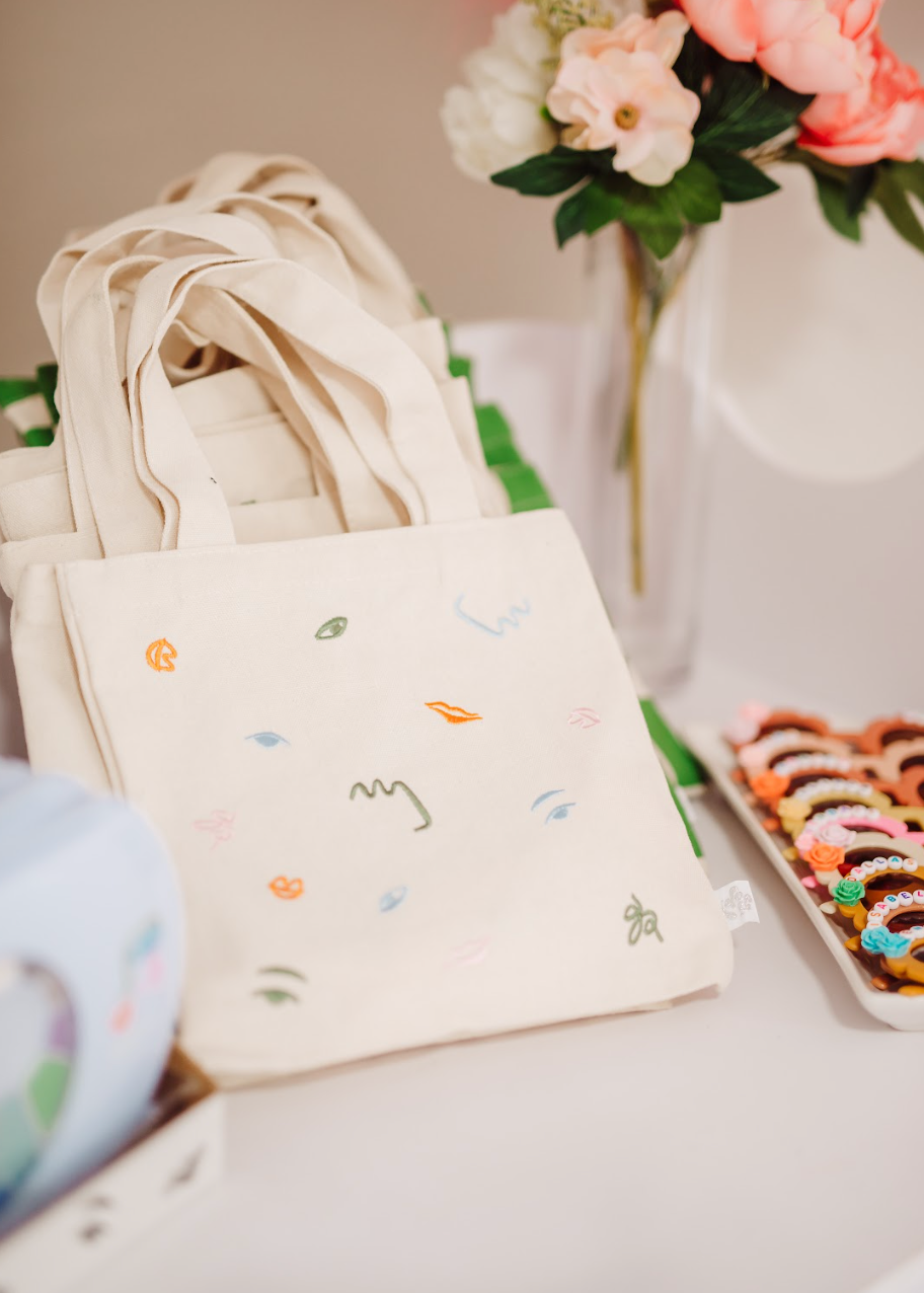 Mini Tote Bag (art Party Theme)