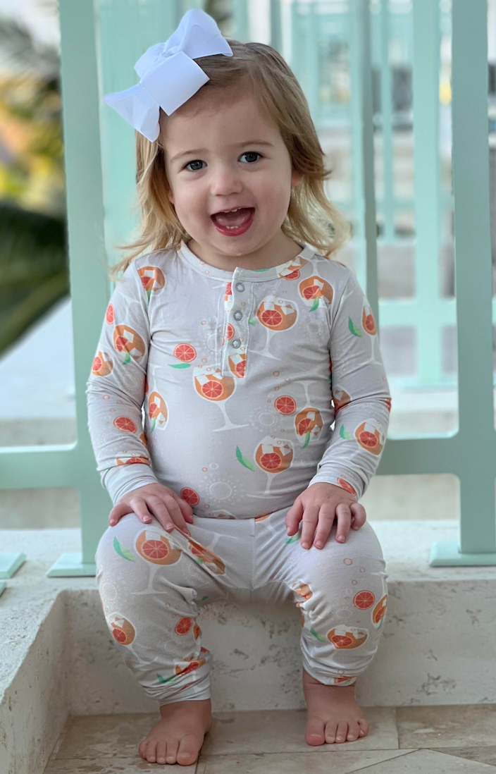 Amalfi Coast Aperol Spritz Gray Two-piece Set