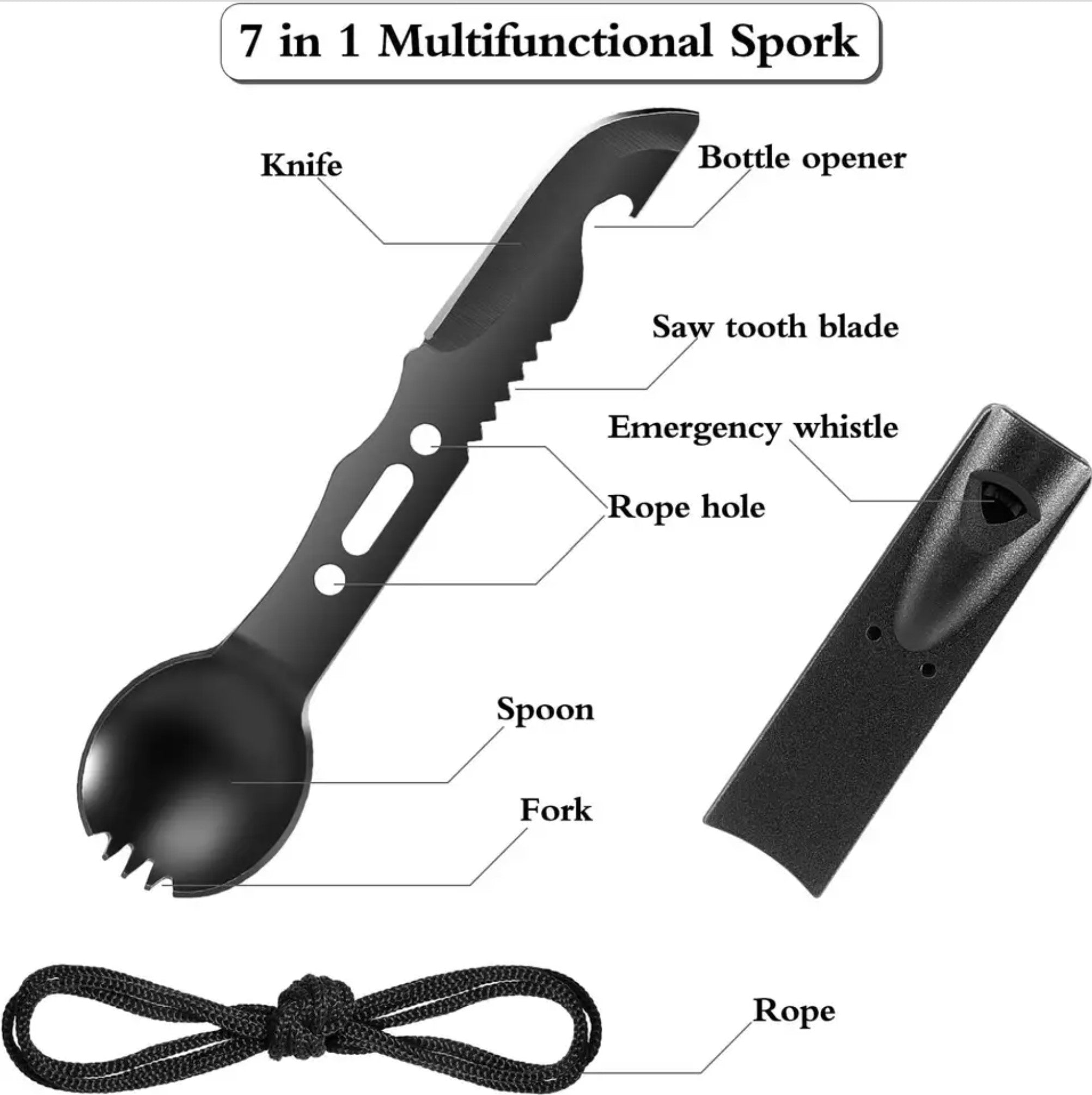 7 In 1 Multifunctional Spork / Knife