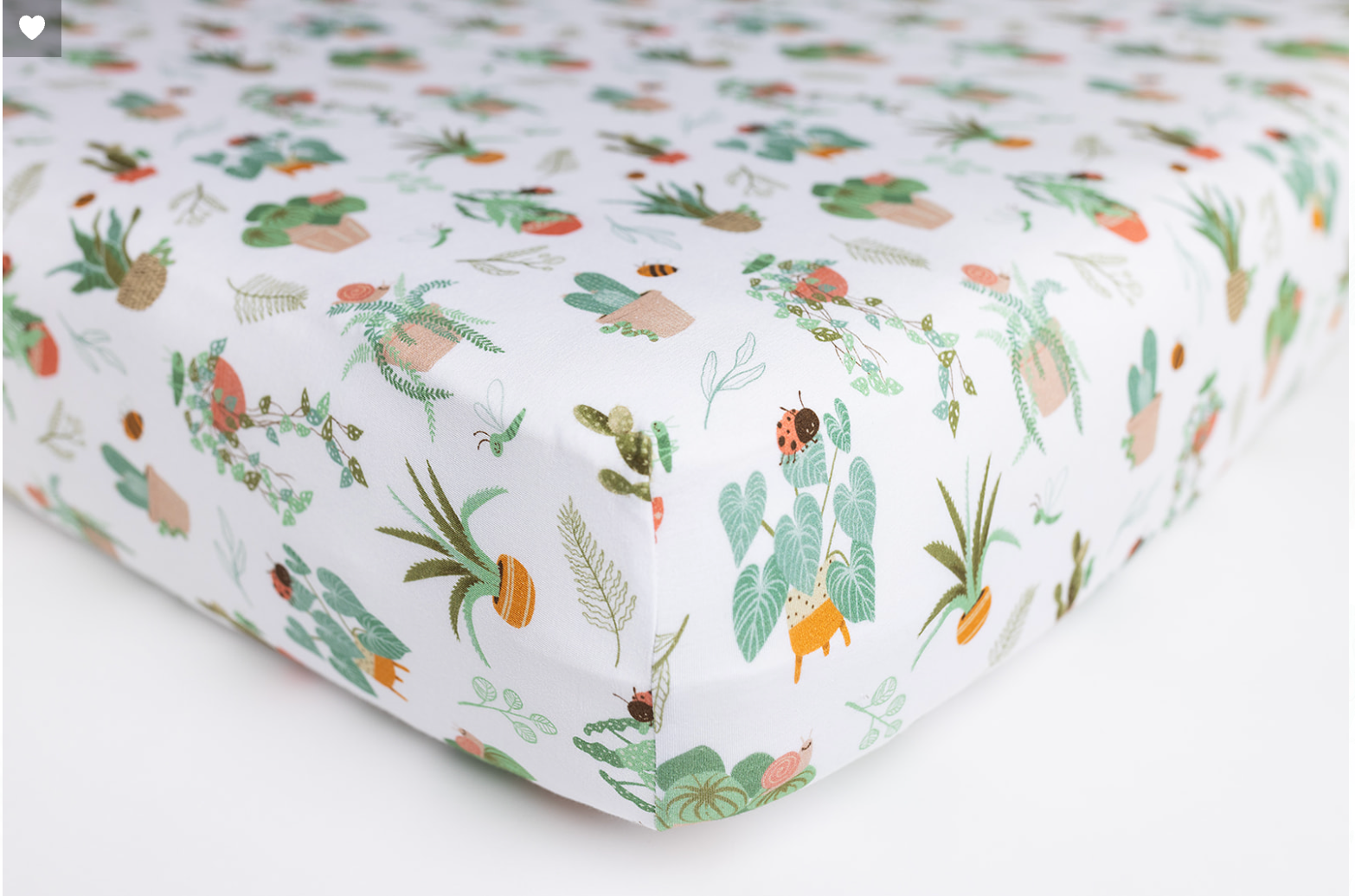 Houseplants Galore Crib Sheet In Snow