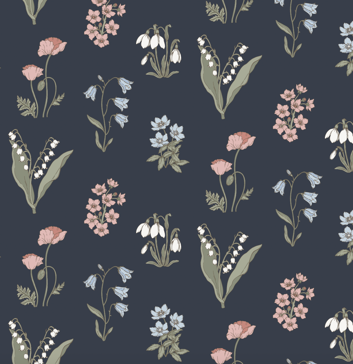 Holly Wallpaper By Anna H Design