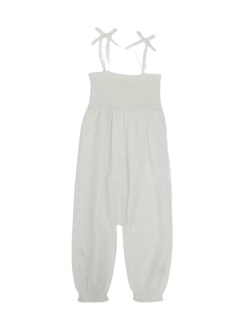 Lily | Swiss Dot Cotton Playsuit | Antique Ivory