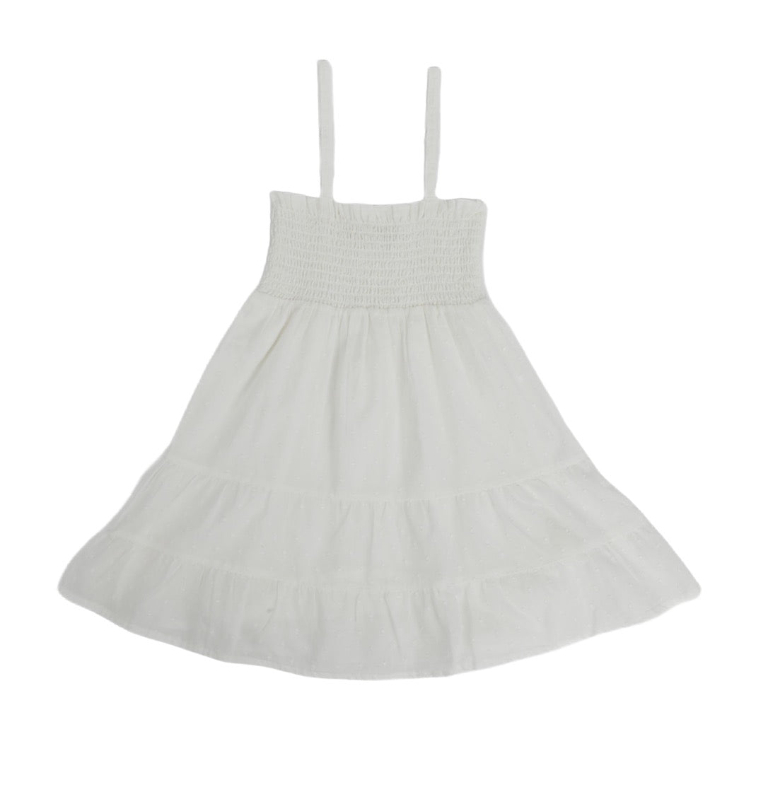 Nora | Swiss Dot Cotton Flowy Dress | Antique Ivory