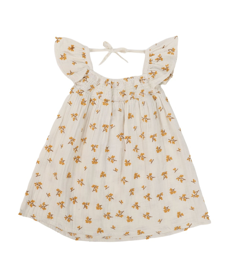 Haven | Organic Muslin Flare Dress | Ecru