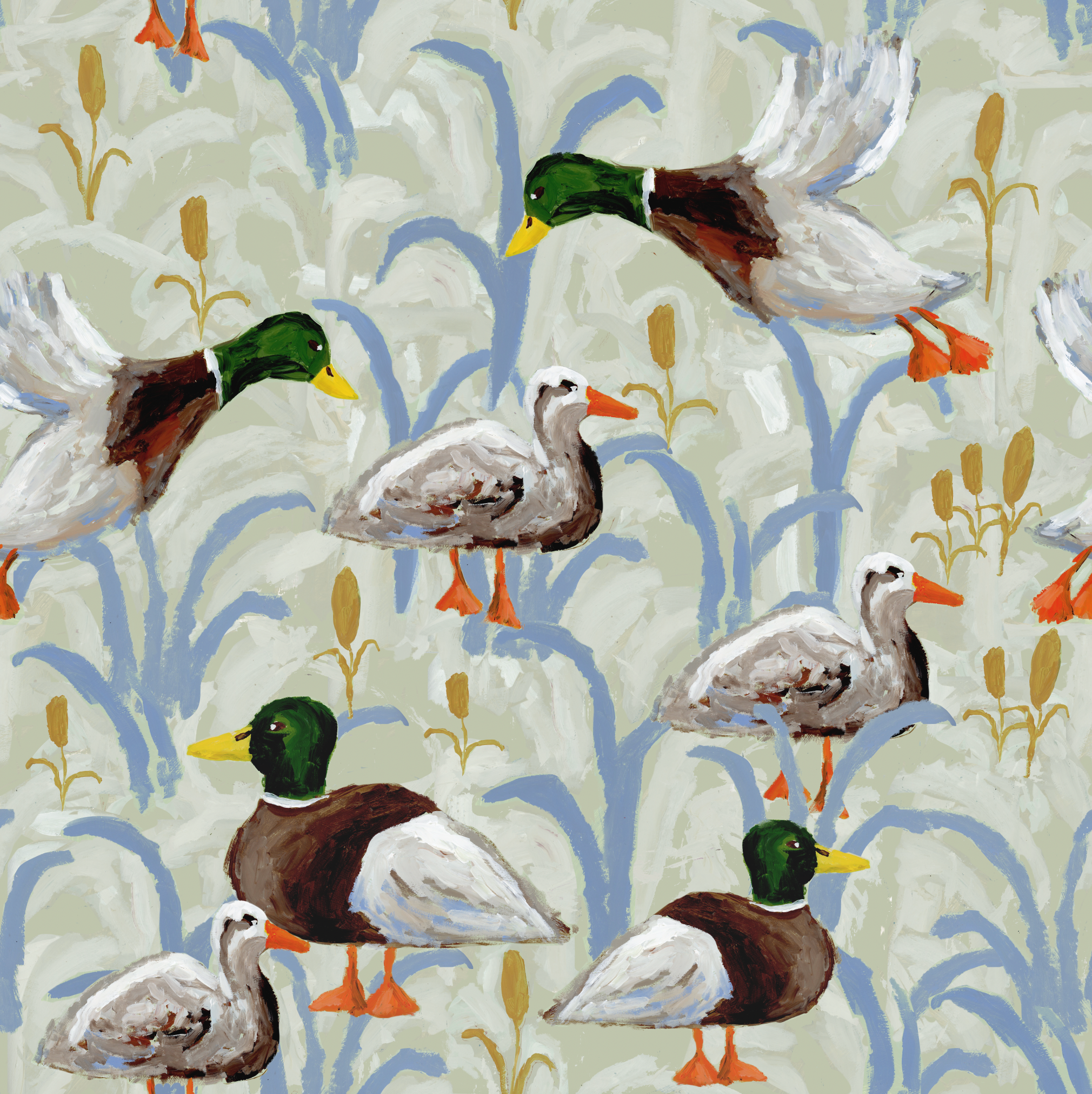 Mallard Party Fabric Swatch