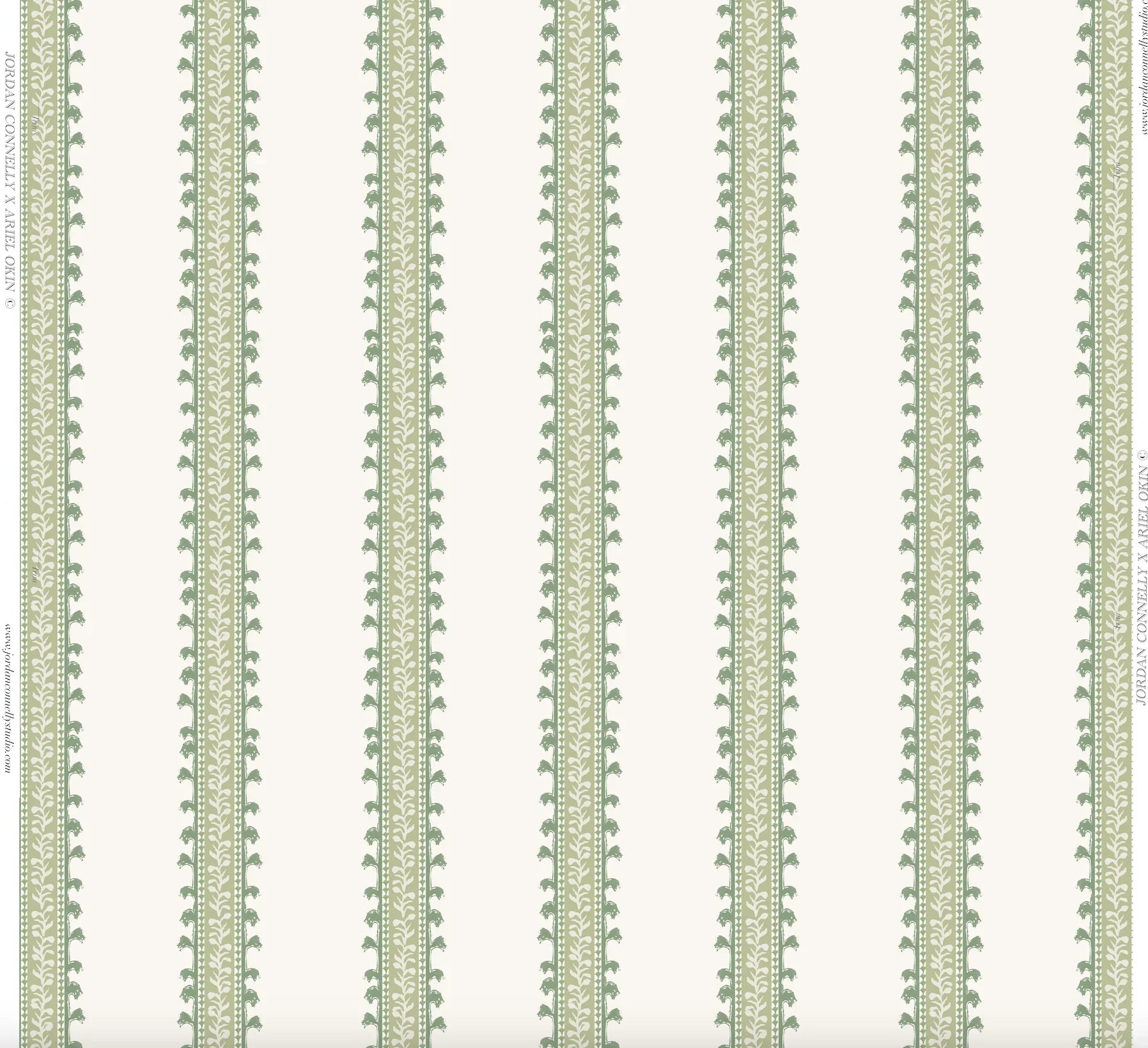 Forged Vine In Green Wallpaper