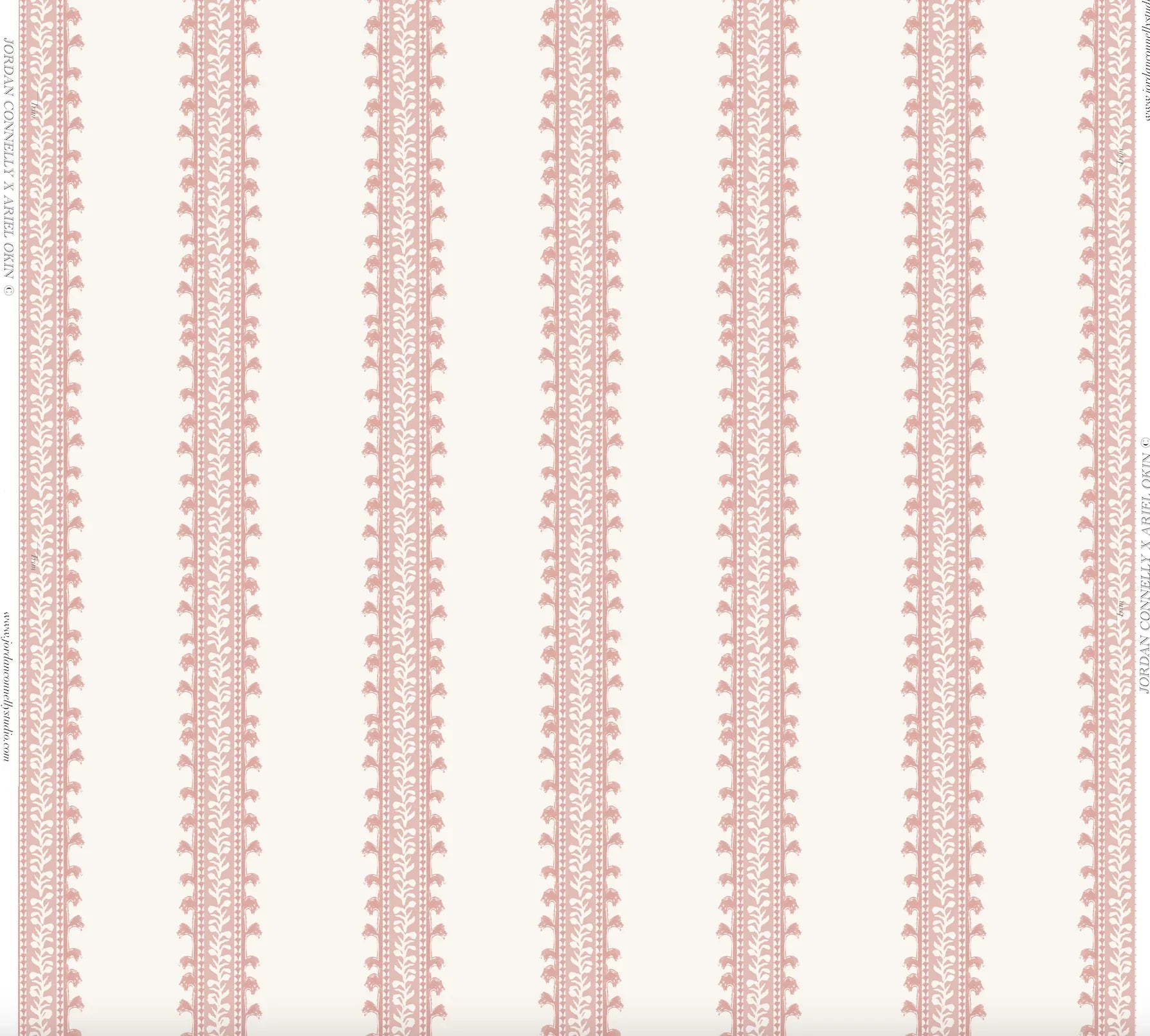 Forged Vine In Rose- Fabric