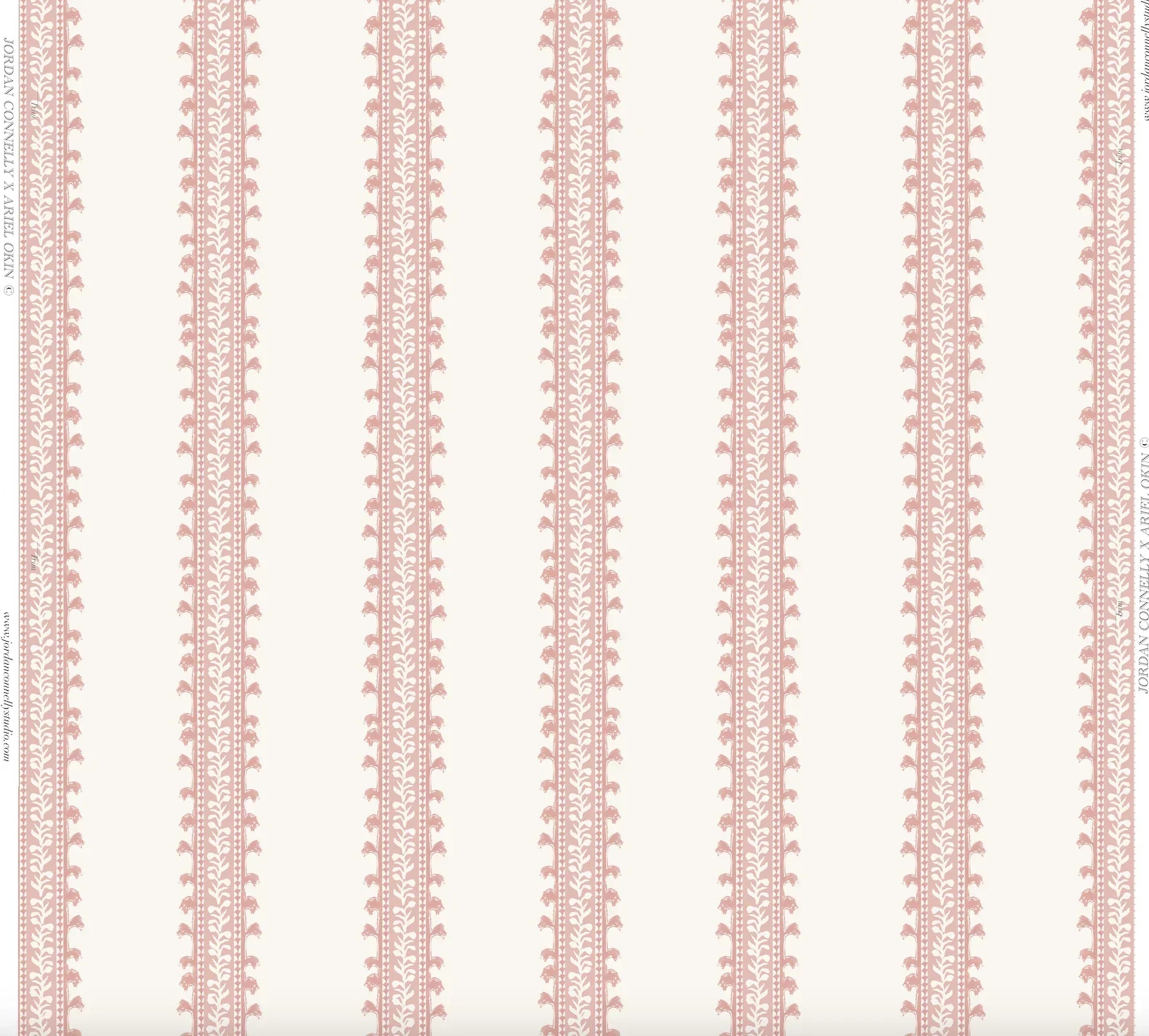 Forged Vine In Rose Fabric Swatch