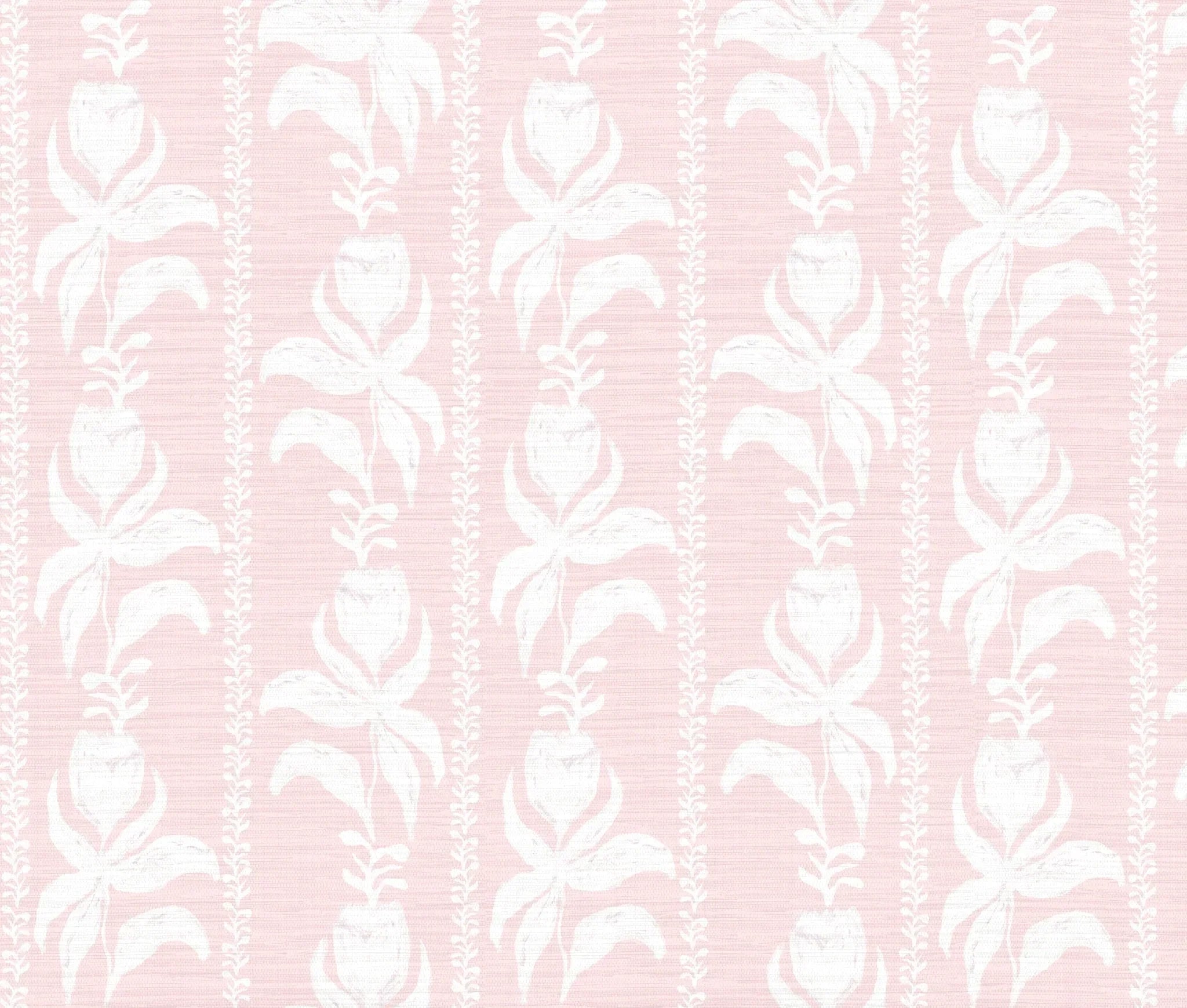 Blocked Tulips In Rose Fabric Swatch