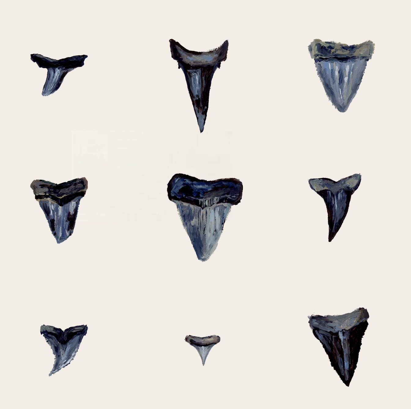 Shark Tooth Square Print